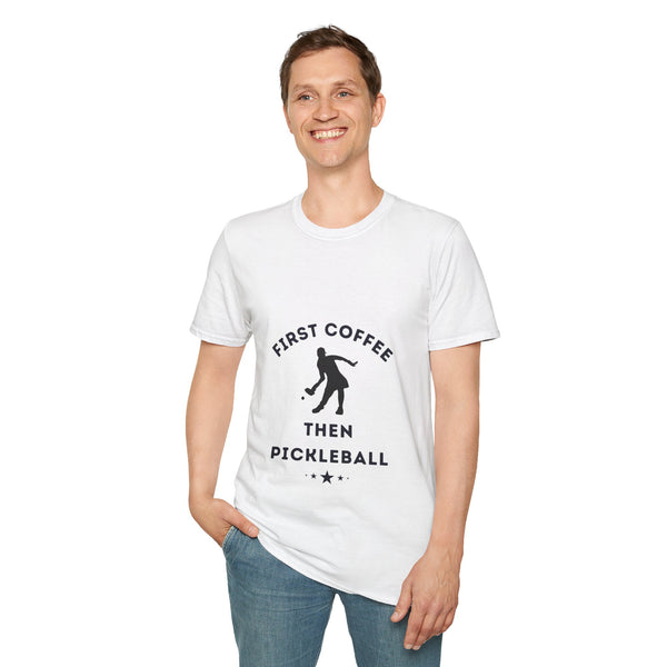 First Coffee then Pickleball T-shirt