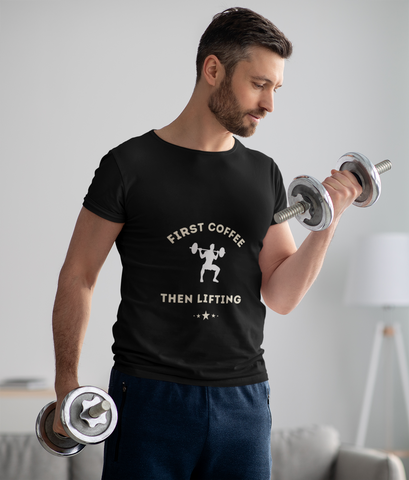 Unisex Black Weightlifting T-Shirt