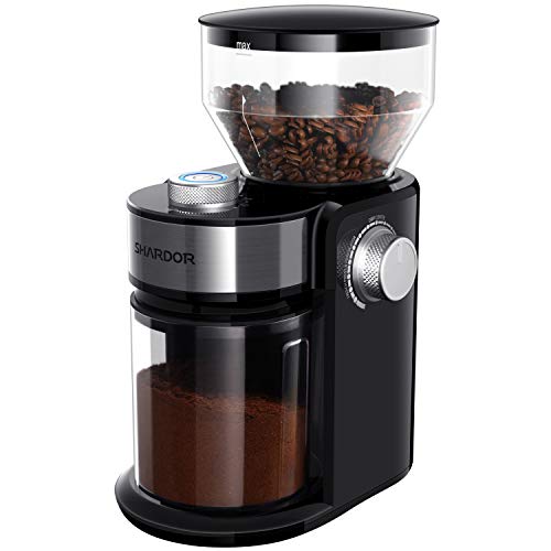 Electric Burr Coffee Grinder, Adjustable Burr Mill Coffee Bean