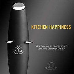 Zulay Original Milk Frother Handheld Foam Maker for Lattes - Whisk Drink Mixer F