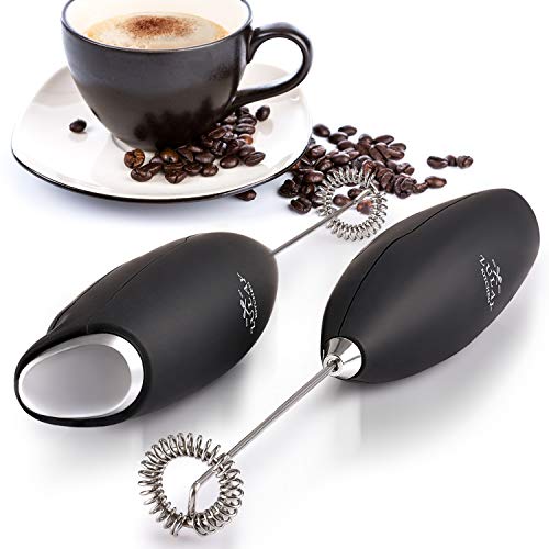 Milk Frother for Coffee - USB Rechargeable Frother Whisk, Milk Foamer, Mini  Blender and Electric Mixer Coffee Frother for Frappe, Latte, Matcha - Black  