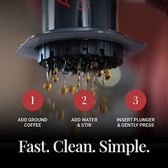 Aeropress Original Coffee Press – 3 in 1 brew method combines French Press, Pourover, Espresso - Full bodied, smooth without grit, bitterness