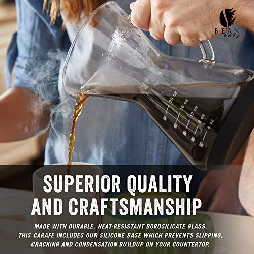 Bean Envy Pour Over Coffee Maker 20 oz Borosilicate Glass Carafe R
